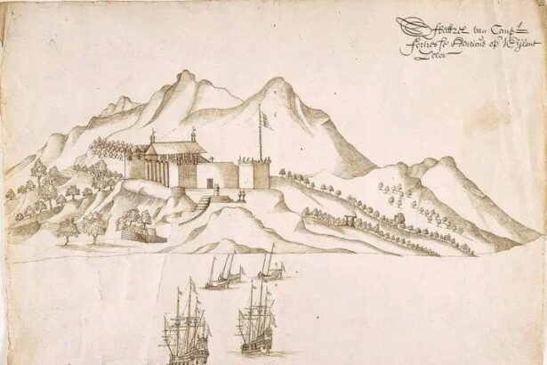 Sketsa Pelabuhan Solor Watan Lema, Persekutuan Lima Kerajaan Muslim di Solor antara tahun 1613 -1645. Dok. Pribadi Bara Pattyradja